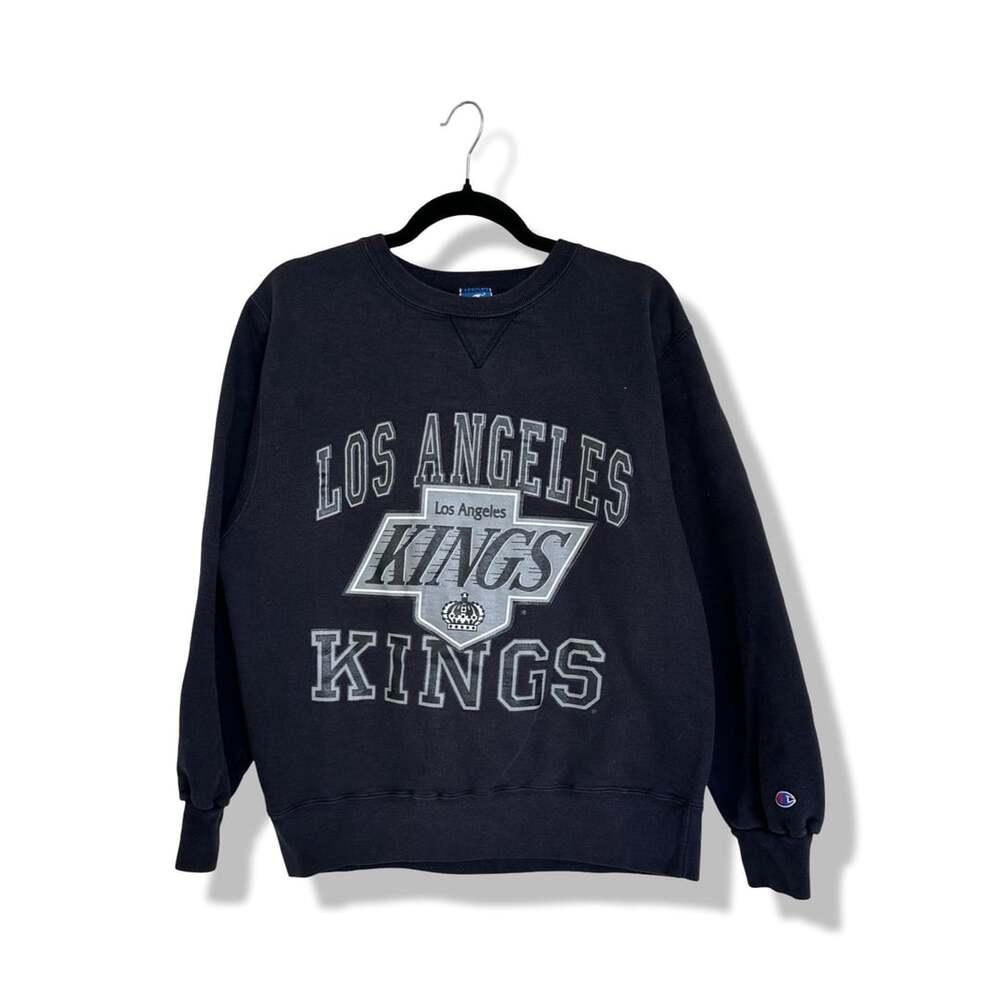 Vintage Champion Los Angeles Kings NHL Crewneck Sweatshirt Large Black